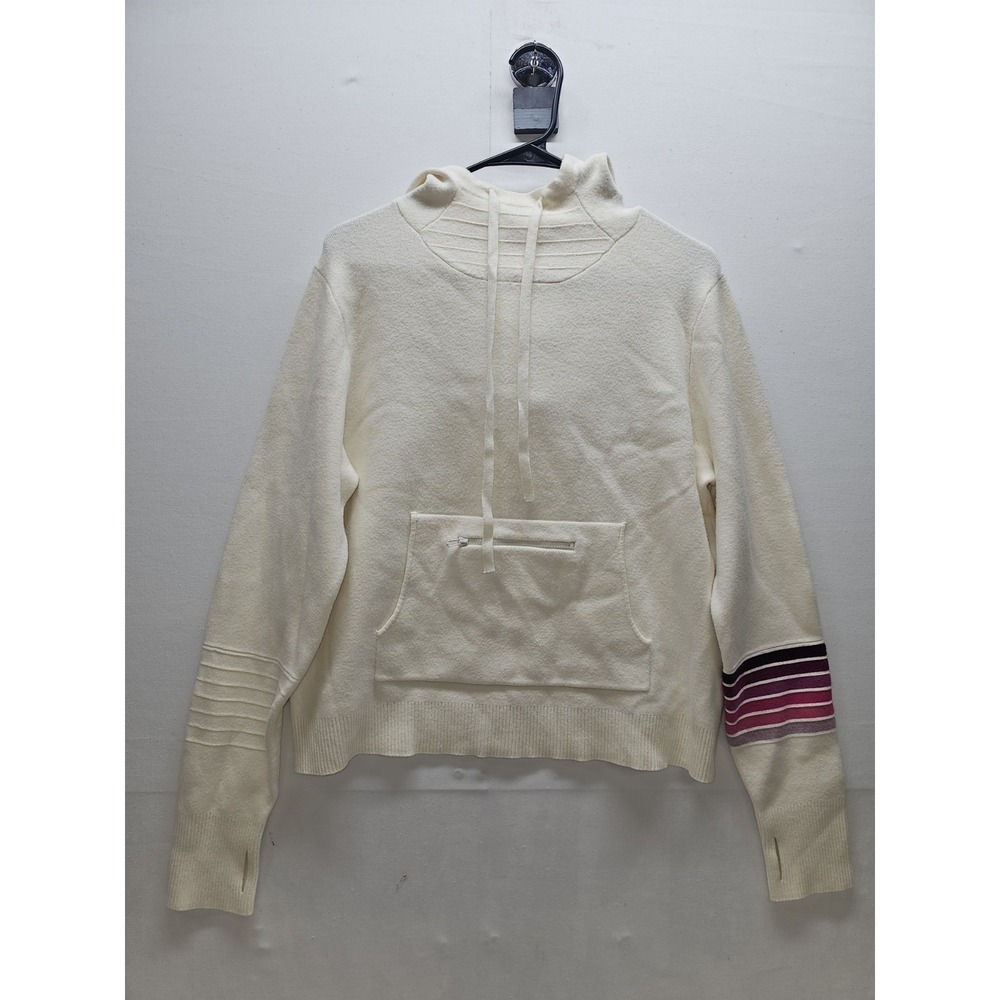 C&C California Womens L Cream Hoodie Knit Sweater Athleisure Preppy Y2K Layer